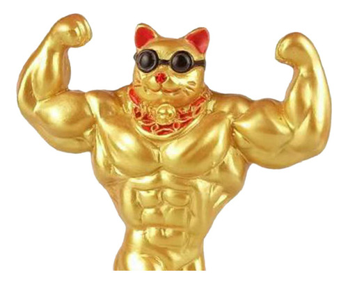 Estatuilla China De Gato De La Suerte Mano Músculo Brazo