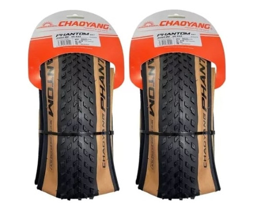 Par Pneu Chaoyang 29x2.20 Mtb Phantom Wet Tubeless - Bege