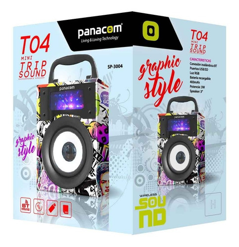 Parlante Portatil Bluetooth Panacom T04