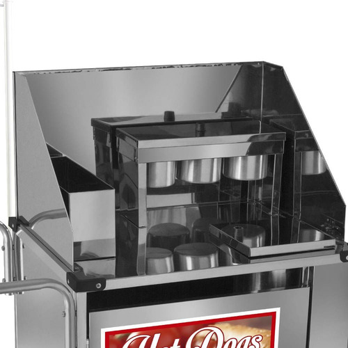 Carrinho De Hot Dog Cefaz Simples Inox Com Guarda Sol S07mgs