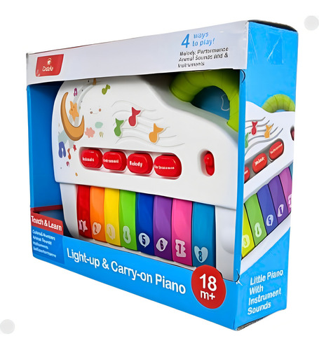 Pianinho Infantil De Aprendizagem C/ Luz Cbs0310 - Castela