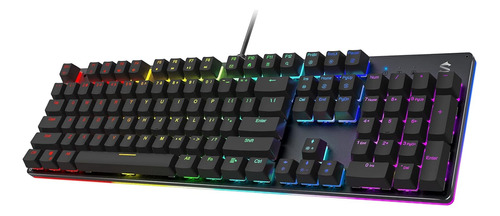 Mechanical Gaming Keyboard Full 104-keys All Metal Panel, Le