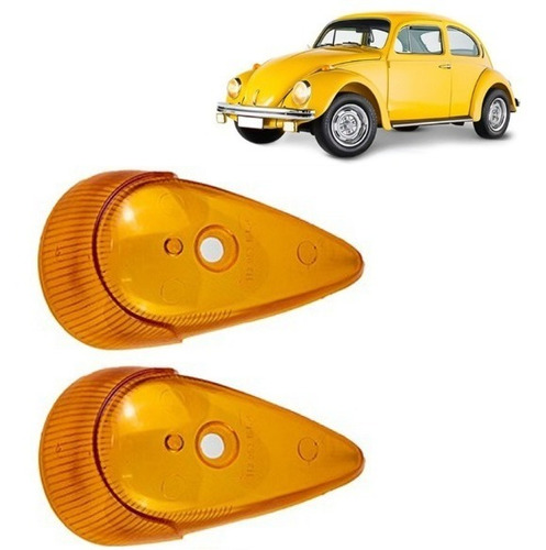 2 Lentes Das Lanternas Dianteiras Ambar Vw Fusca 1971 A 1996