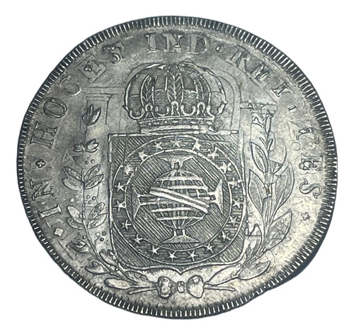 Moeda Prata 960 Réis 1824 Bahia Var 10a Zacatecas 1821 R. G.