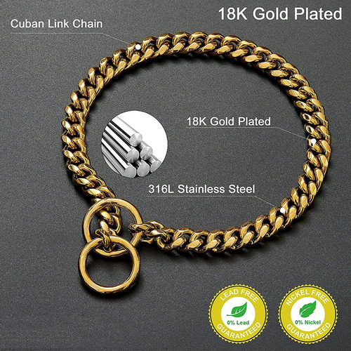 Collar De Cadena Para Perro Grande, Gargantilla Cubana