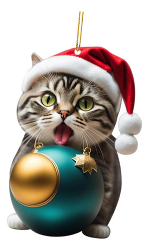 5 Decoración Navideña De Gatos, Figura De Gato, Estilo D
