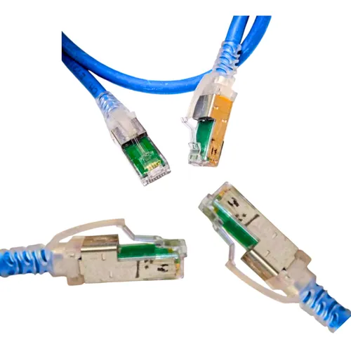 Pach Cord Cat 7 Amp Azules 3m Ftp Remate Desmonte 21 Unid (Usado)