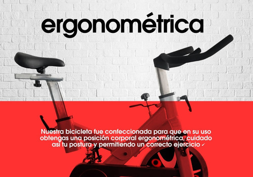 Imagen 6 de 10 de Bicicleta Fija Spinning Profesional Gimnasio 61kg Anti Shock