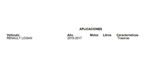 Zapatas De Tambor Traseras Renault Logan 2015 Ruville