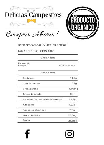 Chile Ancho Selecto Extra Zacatecas 1 Kg