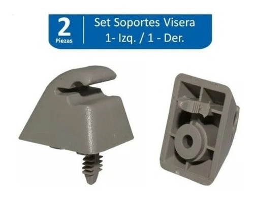 Soportes Visera Parasol Chevrolet Corsa 1.8 2005 (2 Pzs)