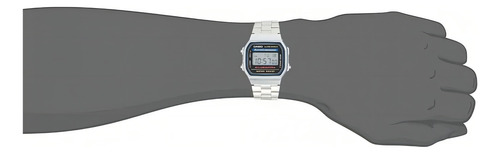 Reloj Pulsera Digital Casio A-168 Con Correa De Acero Inoxid