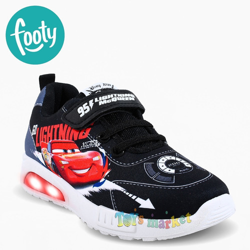 Imagen 3 de 7 de Zapatillas Con Luces Luz Led Zapatilla Cars Disney Footy