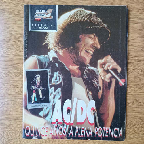 Revista Popular 1 Nº106 Especial Ac Dc Incluye Poster 