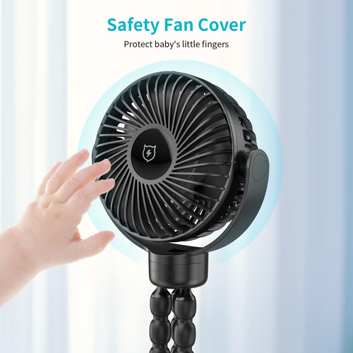 Ventilador De Cochecito Smartdevil Portátil De 4000 Mah Con
