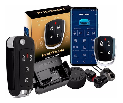 Alarme Positron Px360 Bluetooth + Controle Chave Canivete