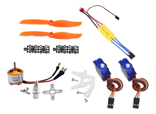 Motor 2200kv + 30a Esc + 9g Servo + 8060 Hélice Para