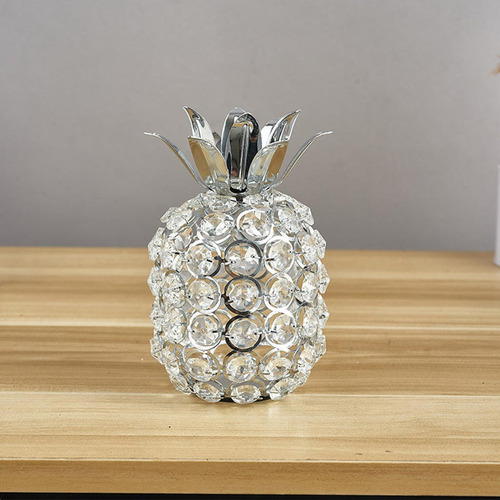 Figura Decorativa De Fruta De Cristal Brillante De Corte 3d