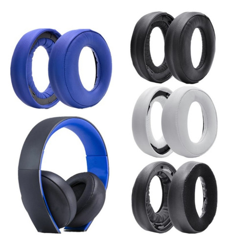 2 Pcs Cover For Sony Ps3 Ps4 7.1 Gold,style: Black Earpads B