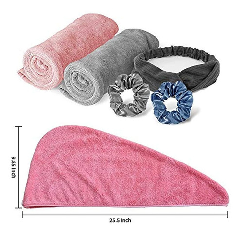 Turbante De Microfibra Para Envolver El Cabello Con Toalla,