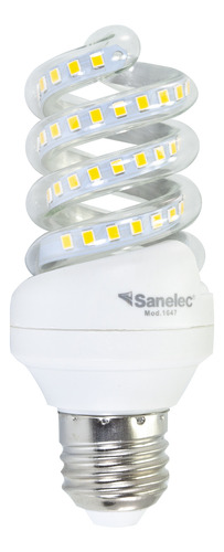 Foco Sanelec Espiral Led 14w Luz Calida Mini
