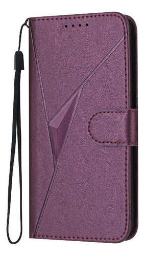 // Funda Abatible Para Vivo Y04 5g Premium Pu De Cuero Con