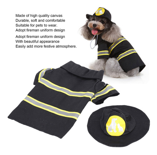 Disfraz De Bombero Para Perro, Sombrero, Ropa Para Mascotas,