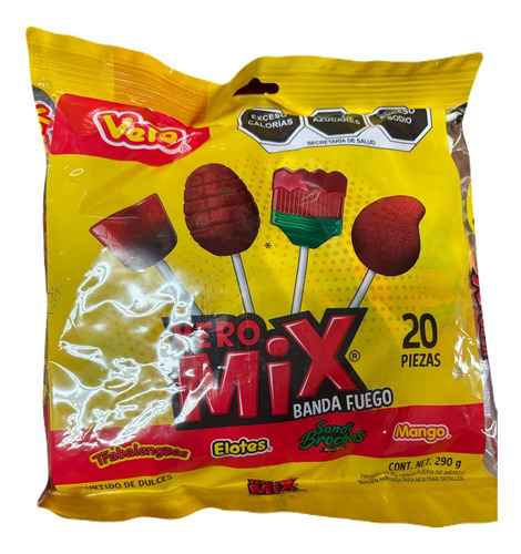 Paleta Vero Mix Banda Fuego 20pz
