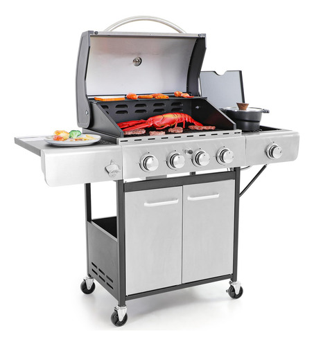 Captiva Designs Parrilla De Barbacoa De Gas Propano De 4