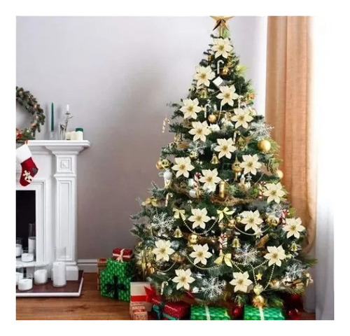 Decoración Navideña Adornos Árboles Flore Artificiales 50pcs