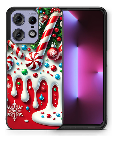 Funda Para Motorola Candy Cane Bastón Caramelo Arbol Navidad