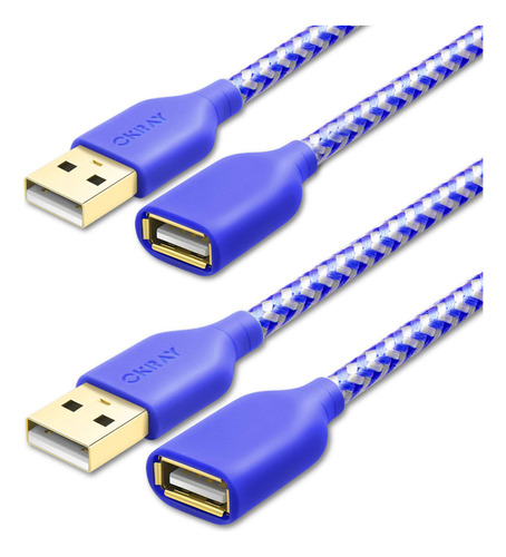 Okray - Cable De Extension Usb De 6 Pies, Paquete De 2 Usb 2