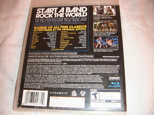 Rock Band Ps3 Playstation 3 (Usado)