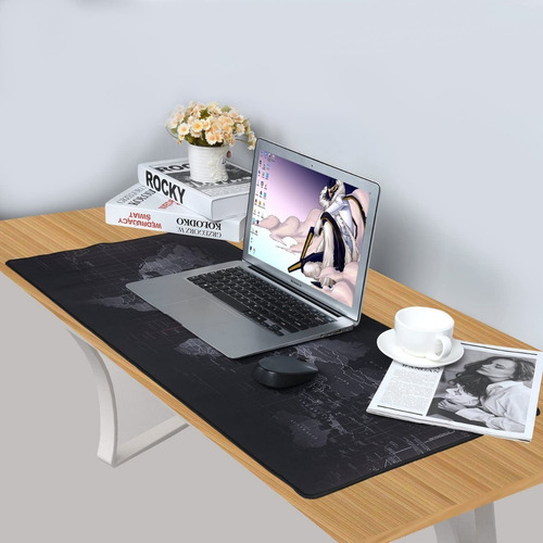Imagen 10 de 10 de Mouse Pad Mapa 400 X 900 X 4 Mm Tapete Texturizado Pc Para Escritorio Mesa Gamer Juegos Gran Agarre Anti Derrape