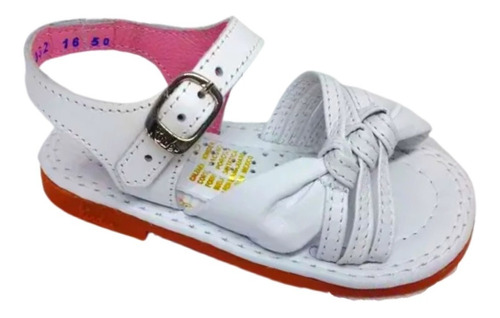 Huaraches Marca Kinder Para Niña 6063 Blanco Del 14.5 A 17 R