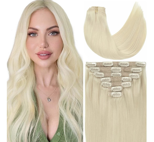 Caliee Extensiones De Cabello Humano Con Clip, Color Rubio P