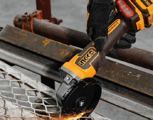 Amoladora Ingco 20v Brushless 4 1/2 115m Sin Batería Naranja Claro