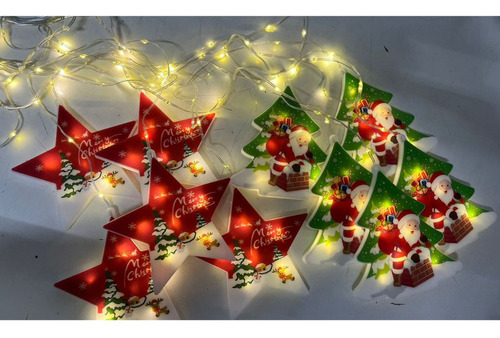 Pisca Cortina 130 Leds Fio Fada Arvores E Estrelas Am 3000k Branco Quente