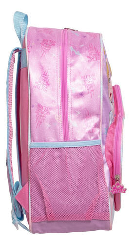 Kit Mochila Princesas Lonchera Lapicera Original Primaria Rosa Rosa