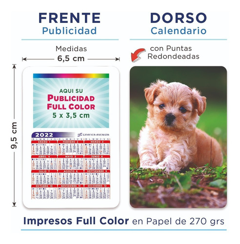 Imagen 2 de 7 de Almanaque-calendario-bolsillo C/publicidad X100u.