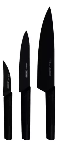 Juego Set X3 Cuchillos Tramontina Chef Cocina Carne Nygma