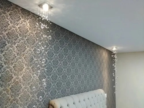 Pendente Cristal Legítimo P/ Cabeceira Lavabo + Led + Estrutura 150cm Led Branco 110v/220v