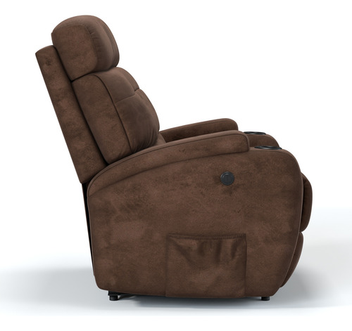Poltrona Do Papai Reclinável Elétrica Suede Massagem Bivolt