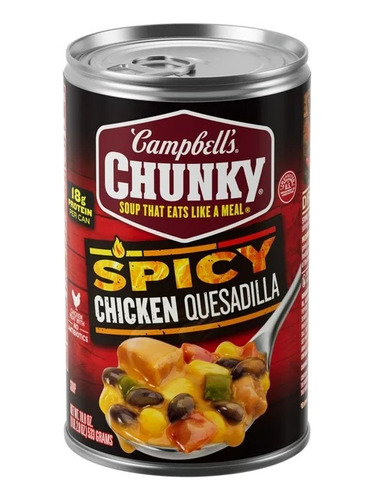 Sopa Campbell's Chunky Spicy Chicken Quesadilla 533g Import