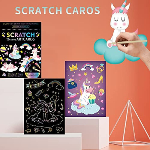 . 3 Juegos De Papel Mágico For Rascar Libro Dibujo Artístico