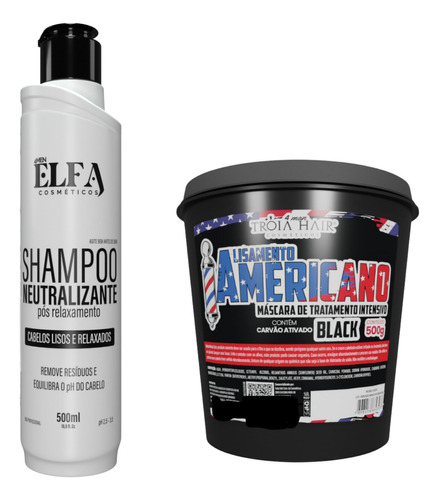 Alisamento Americano Black Troia Shampoo Neutralizante 500ml