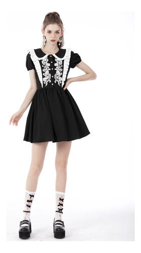 Vestido Diseño Bordado Gotic Lolita Victoriano Dark In Love 