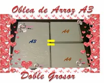 Comprar 50 Obleas Doble Carta Tabloide Doble Grosor Premium Comestib