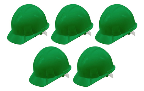 5 Pzas Casco De Seguridad Verde Maple Safe