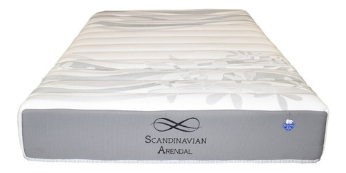 Colchón Spring Air Skandinavian Para Cama Queen Size Color Gris